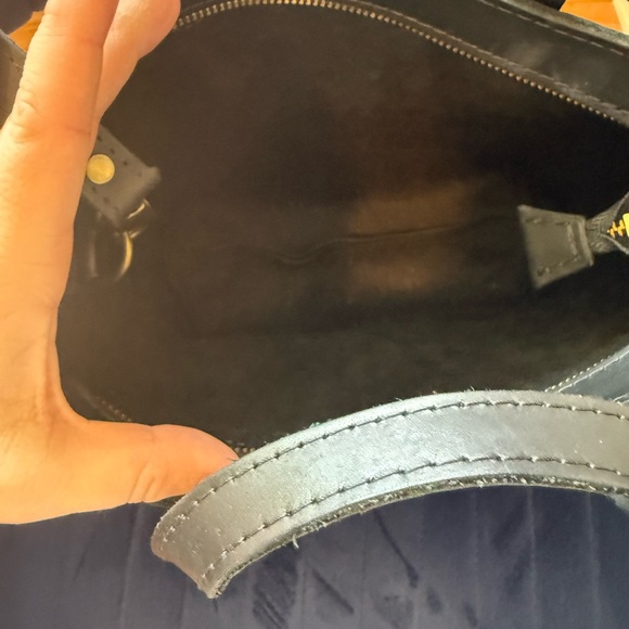 Black Leather Crossbody Tote by Portland Leather - Picture 8 of 9